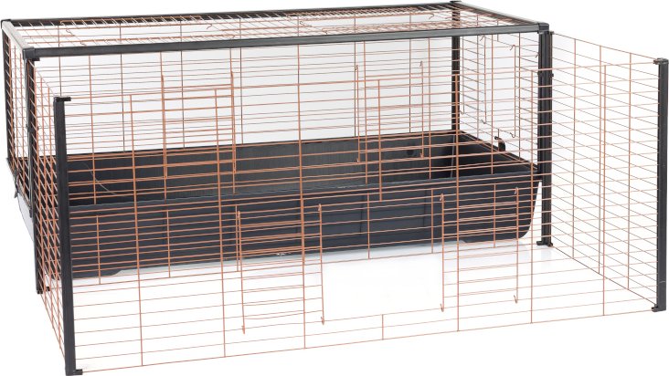 Interzoo Kaninchenkäfig 120 mit Erweiterung - L 118 x B 116 x H 50 cm