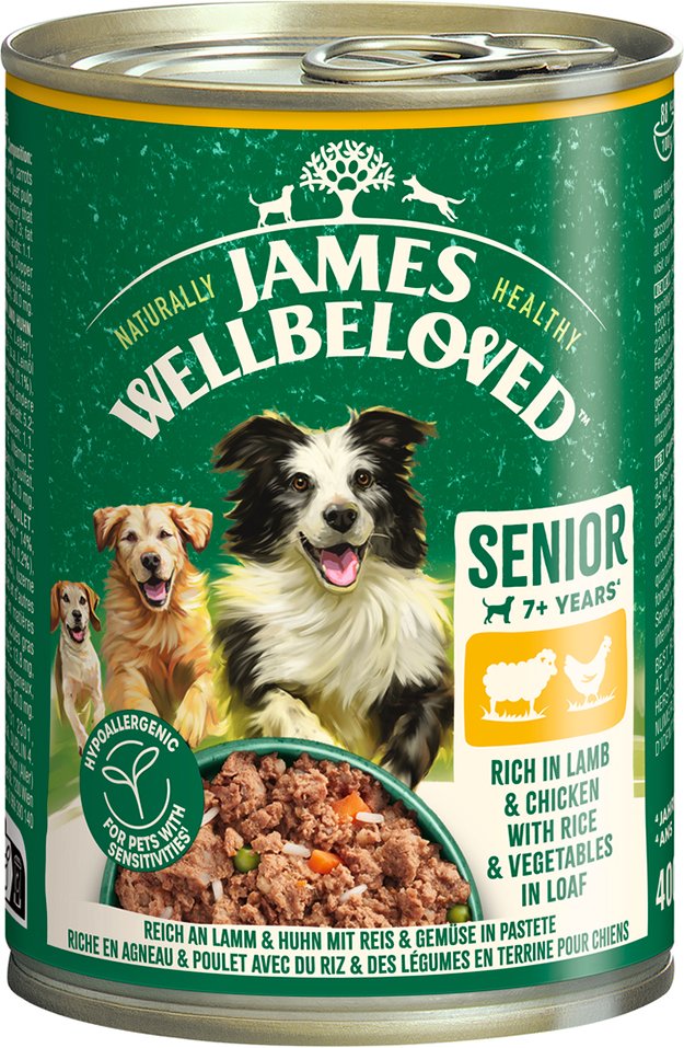 Thumbnail - James Wellbeloved Senior Dog Hypoallergenic Lamm & Huhn in Pastete - 6 x 400 g