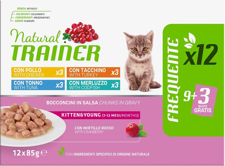 Natural Trainer Kitten & Young - 24 x 85 g Mixpaket (4 Sorten)
