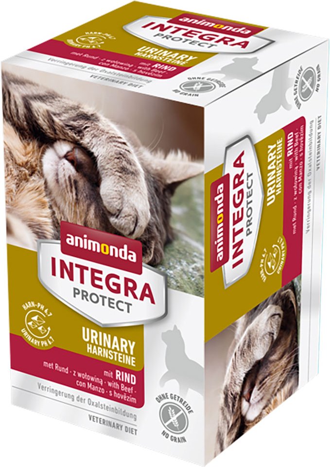Sparpaket animonda Integra Protect Adult Urinary Oxalstein Schale 24 x 100g - mit Ente