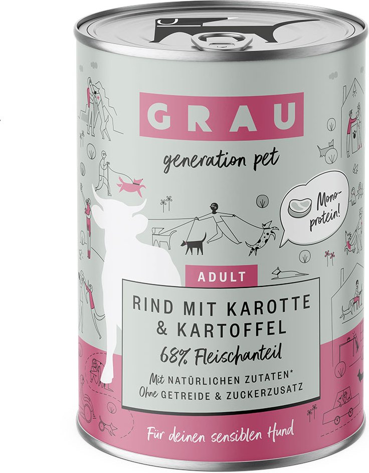 Thumbnail - Sparpaket GRAU 24 x 400 g - Rind mit Karotte & Kartoffel