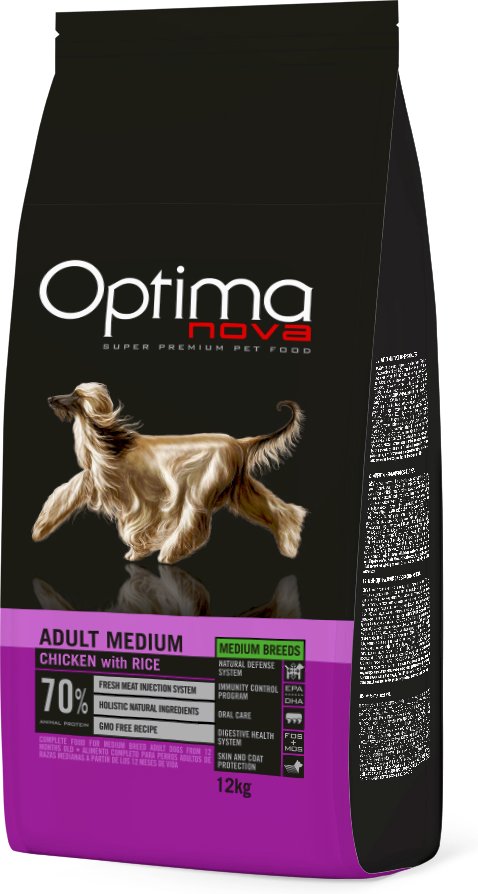 Optimanova Medium Adult Huhn & Reis - 12 kg