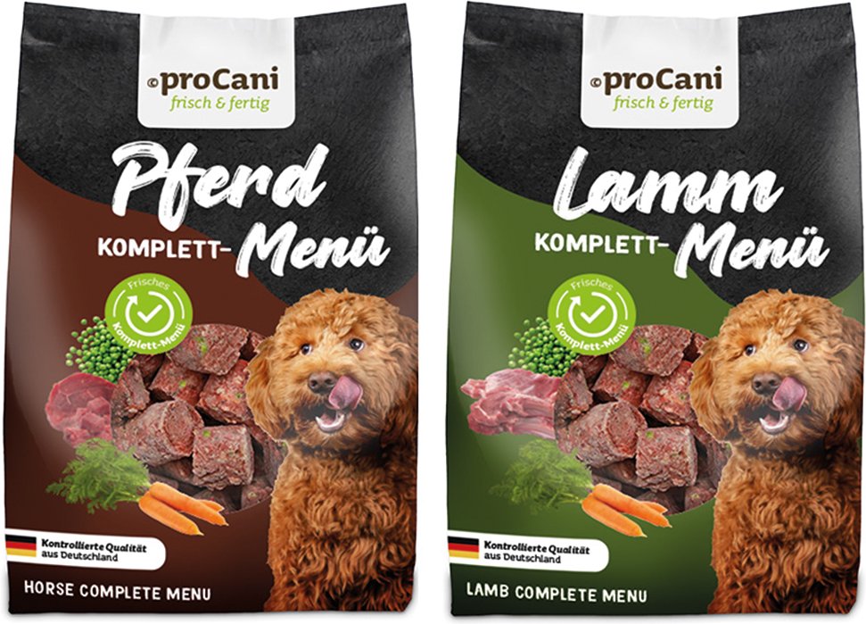 proCani Hypoallergen Menü Paket Lamm & Pferd - 8 x 750 g (2 Sorten, Nuggets)