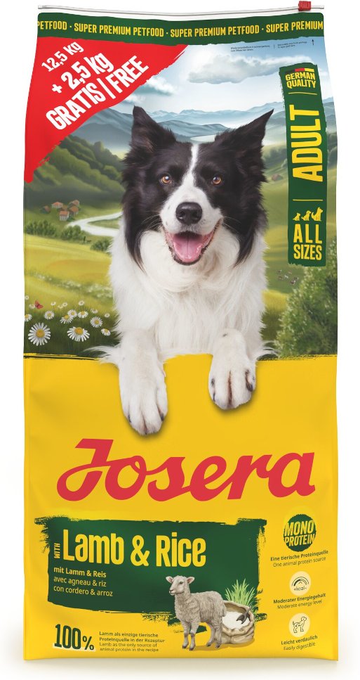 Josera Adult Lamm & Reis - 12,5 + 2,5 kg gratis!