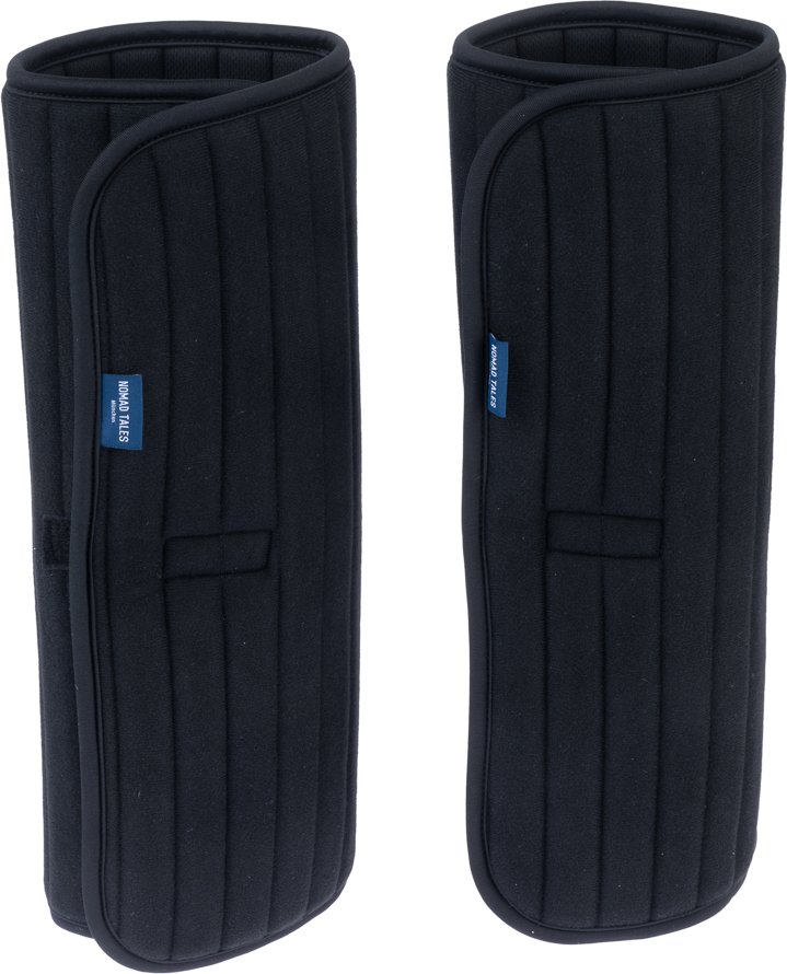 Nomad Tales Bandagierunterlagen mit Klett, schwarz - Größe S (2 Stück)