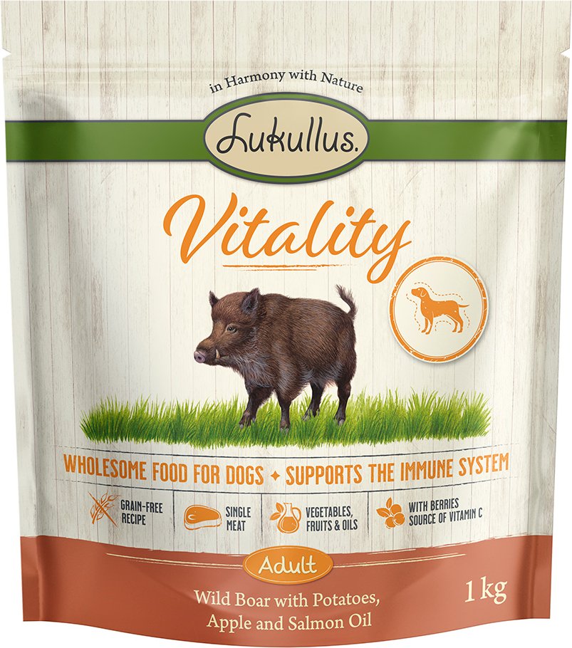 Lukullus Vitality Unterstützung Immunsystem: Wildschwein (getreidefrei) - Sparpaket: 5 x 1 kg
