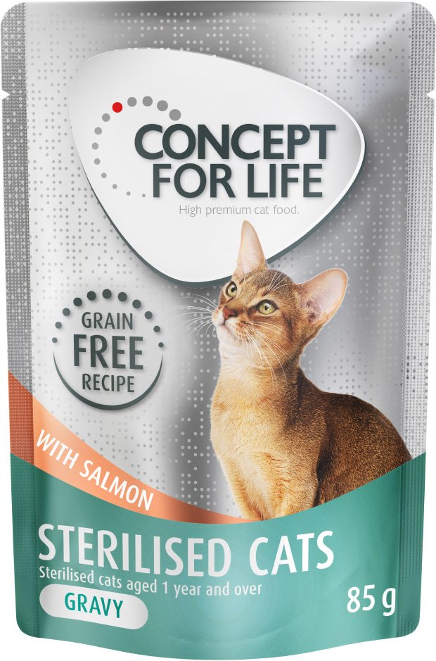 Concept for Life Sterilised Cats mit Lachs getreidefrei - in Soße - 12 x 85 g
