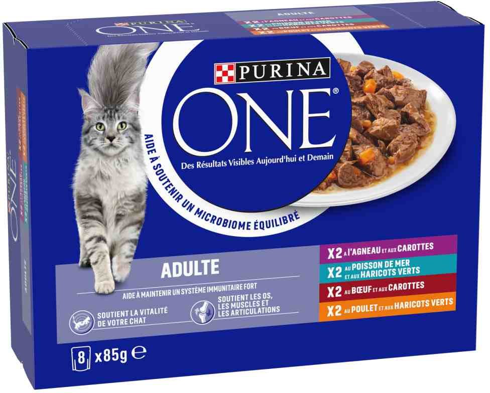 Purina ONE ADULT 8 x 85 g - Mix (4 Sorten)