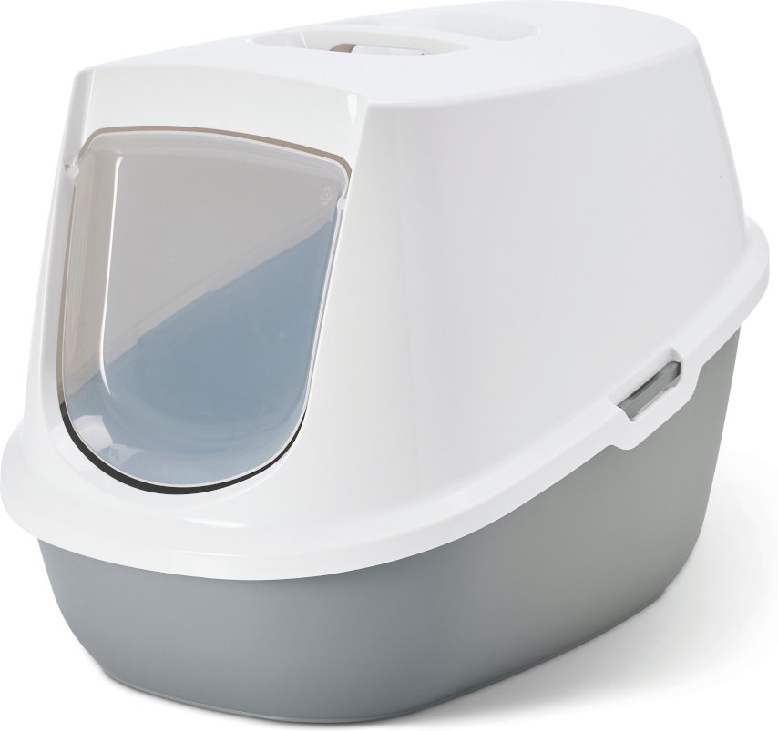 Savic Katzentoilette Robin - hellgrau / weiß