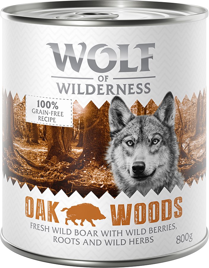 Wolf of Wilderness Adult - Single Protein 6 x 800 g  - Oak Woods - Wildschwein