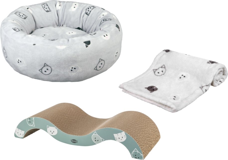 Trixie Kratzwelle Mimi - Sparset: Decke, Katzenbett & Kratzwelle Mimi