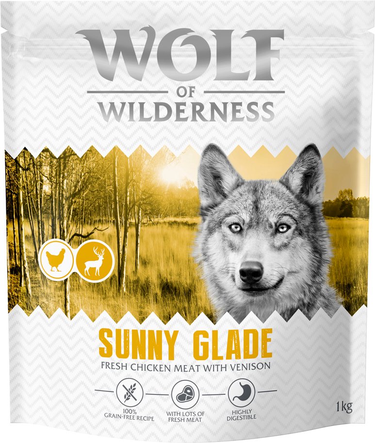 Wolf of Wilderness Adult "Sunny Glade" Hirsch - getreidefrei - Sparpaket: 4 x 1 kg neu