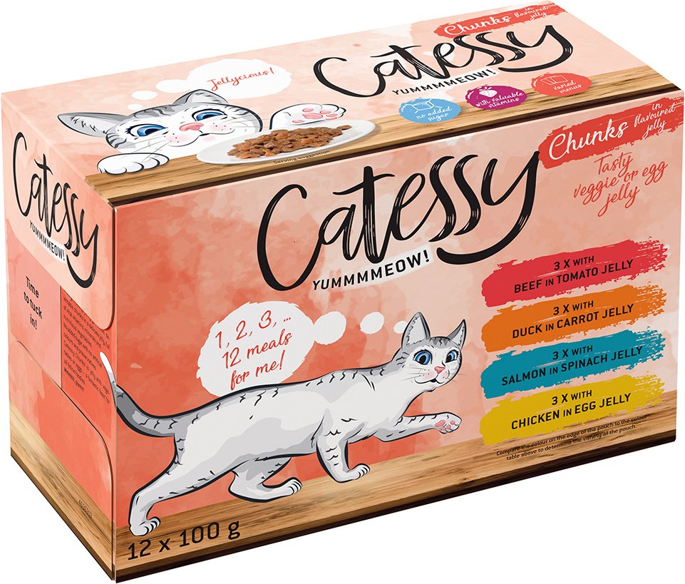 Thumbnail - Mixpaket Catessy Häppchen in Gelee Gemüse-Allerlei - Sparpaket: 48 x 100 g