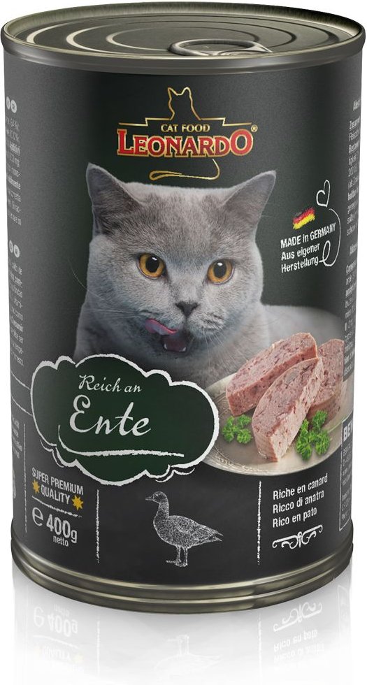 Sparpaket Leonardo Katzenfutter All Meat 24 x 400 g - Reich an Ente