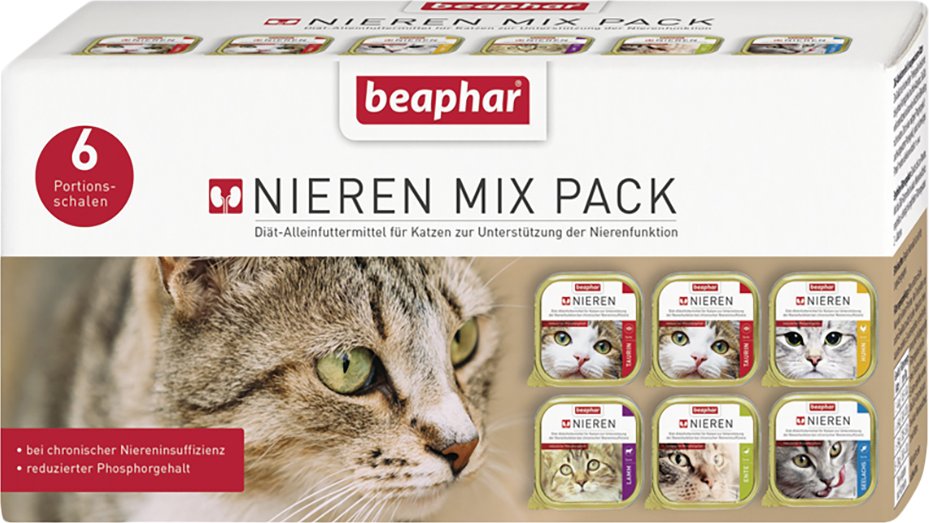 Gemischtes Probierpaket beaphar Nieren-Diät - 6 x 100 g