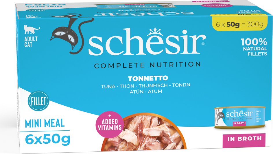 Sparpaket Schesir Complete Nutrition Filet in Brühe 24 x 50 g - Thunfisch
