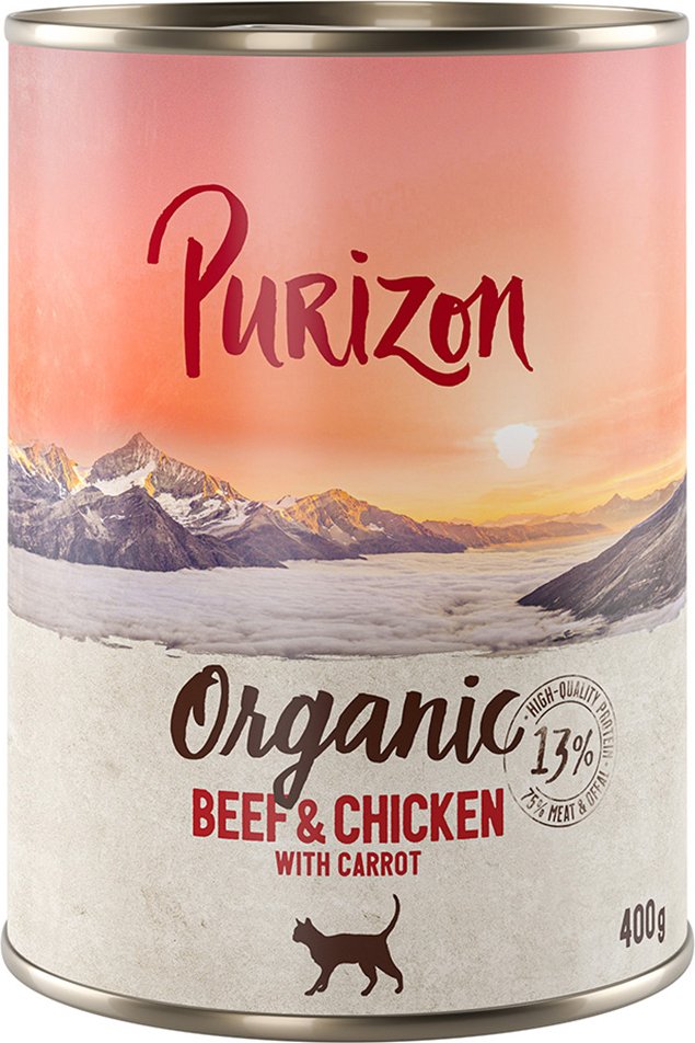 Thumbnail - Purizon Organic 6 x 400 g - Rind und Huhn mit Karotte