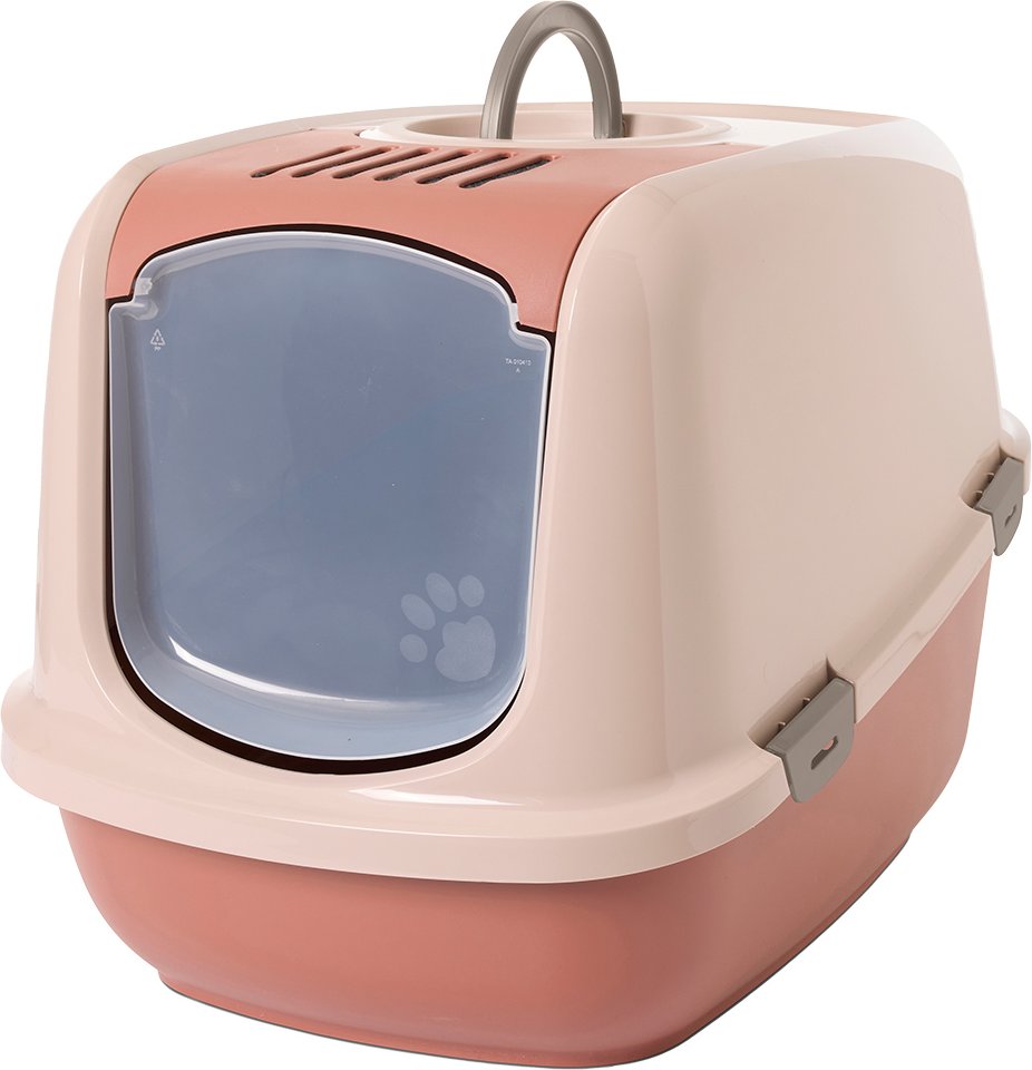 Thumbnail - Savic Katzentoilette Nestor Jumbo - champagner rosa / toskana rot