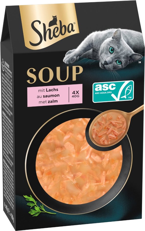 Thumbnail - Sparpaket 80 x 40 g Multipack Sheba Classic Soup Frischebeutel - mit Lachs