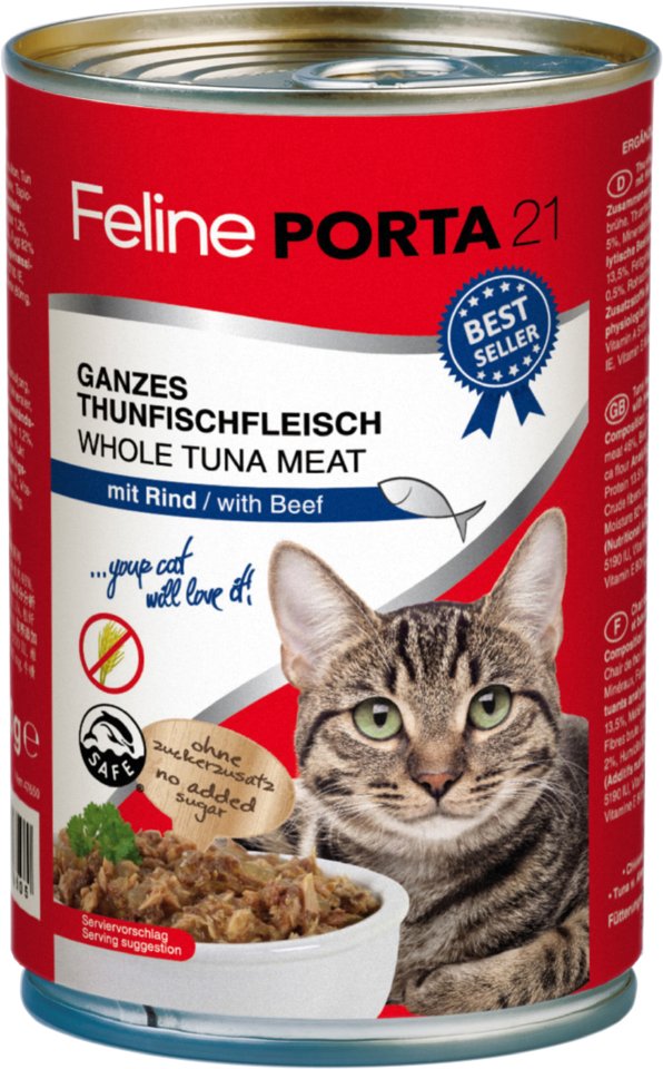 Thumbnail - Sparpaket Feline Porta 12 x 400 g - Thunfisch mit Rind (getreidefrei)