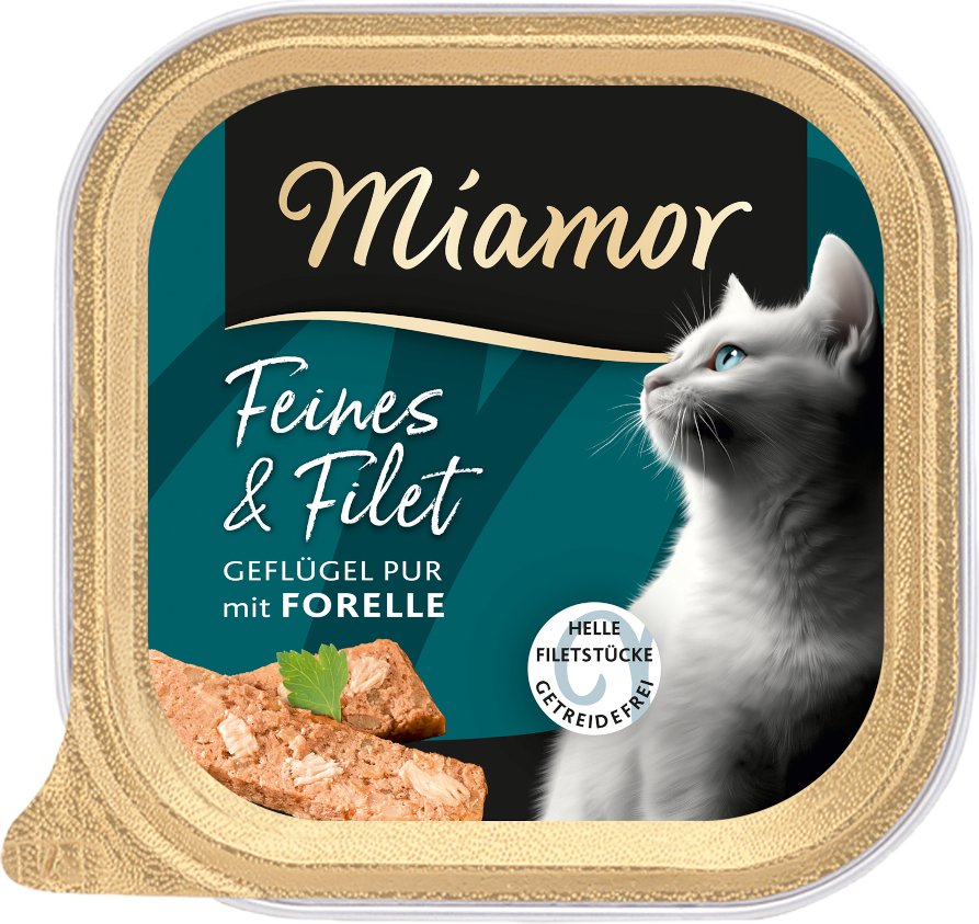 Miamor Feines & Filet 16 x 100 g - Geflügel Pur & Forelle