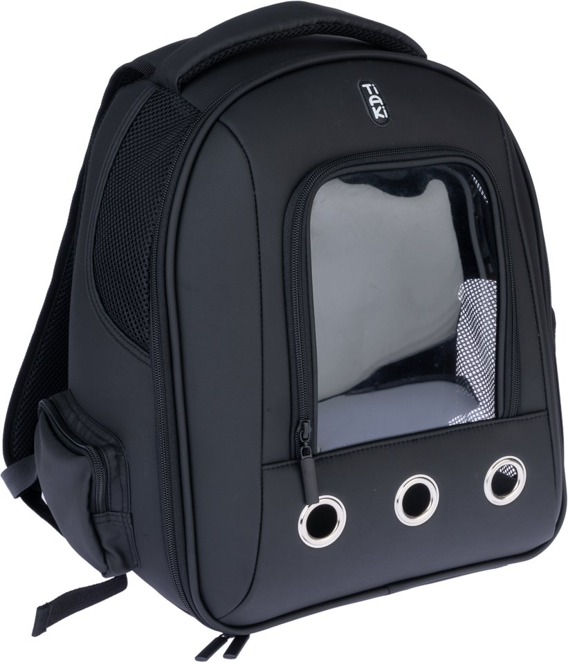 TIAKI Rucksack für Haustiere mit Fenster - L 42 x B 26 x H 35 cm