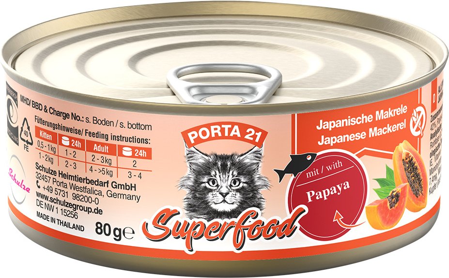 Porta 21 Superfood 6 x 80 g - Makrele mit Papaya