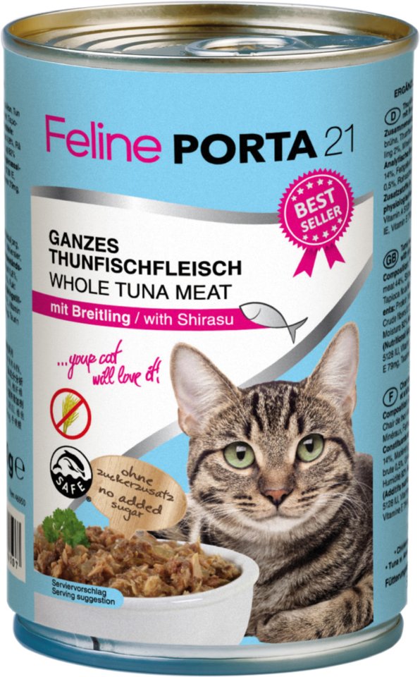 Feline Porta 21 6 x 400 g - Thunfisch mit Breitling (getreidefrei)