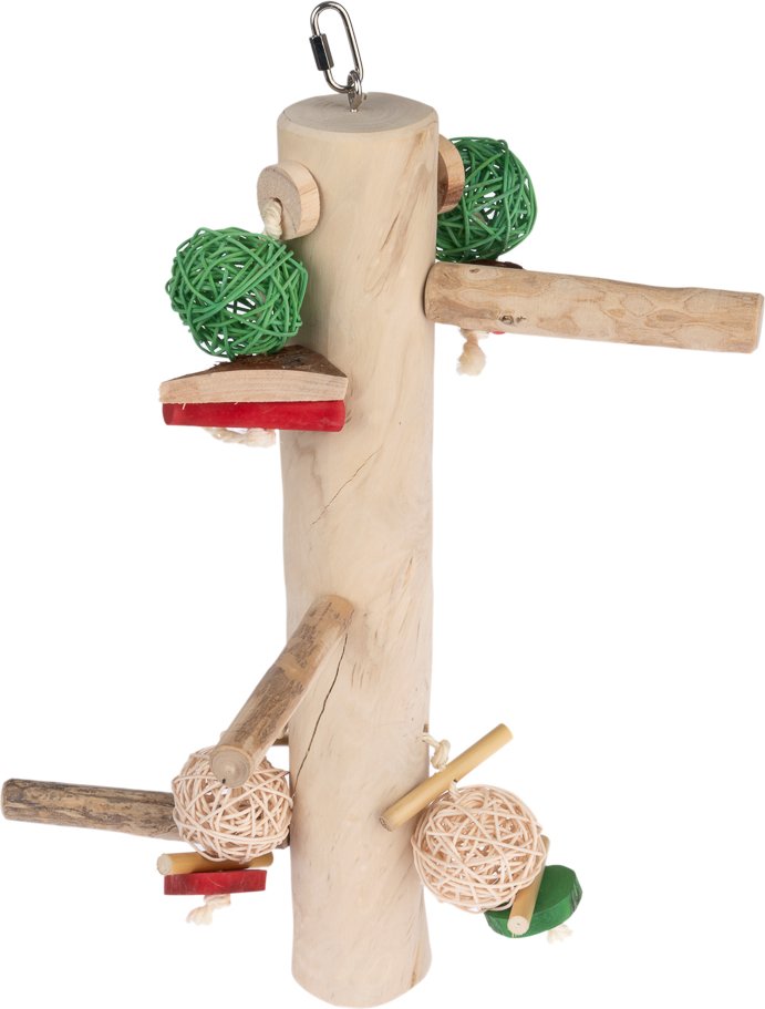 TIAKI XL Kletterstange Swing aus Java Holz - L 51 x B 25 x H 19 cm