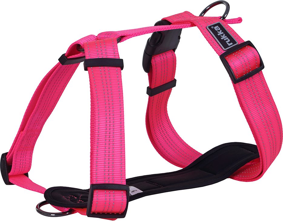 Rukka® Form Neon Geschirr, pink - Größe L: 80 - 130 cm Brustumfang, 40 mm breit