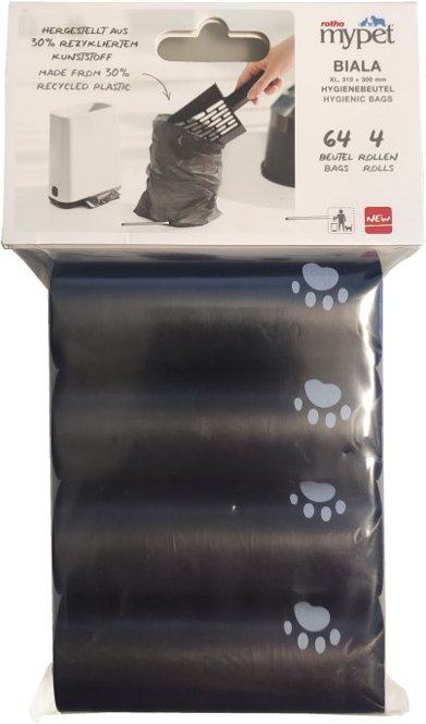 Rotho MyPet BIALA Hygienebeutel - 4 Rollen à 16 Beutel