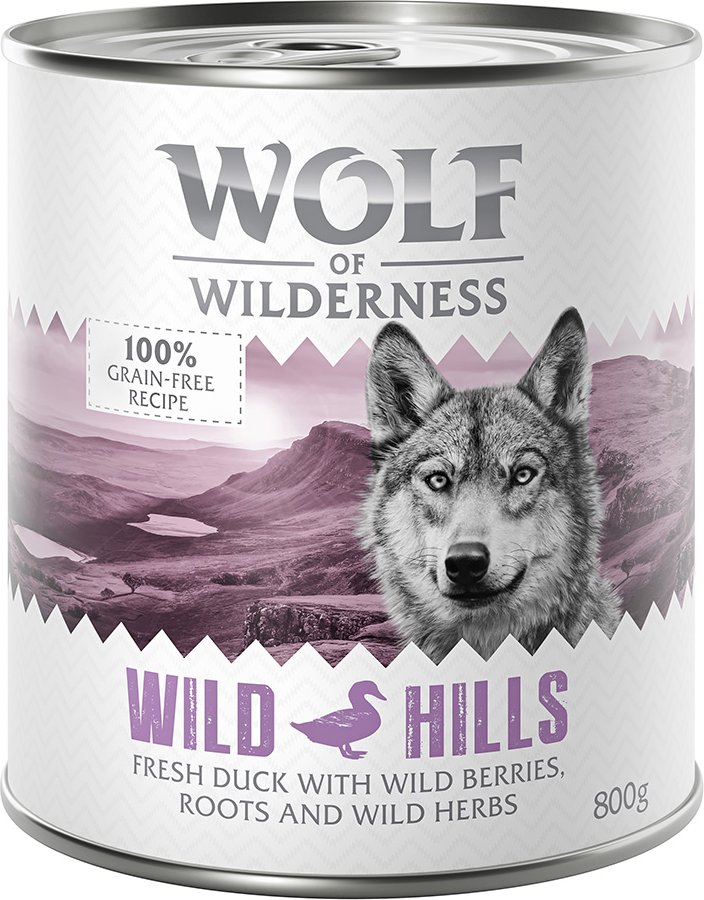 Wolf of Wilderness Adult - Single Protein 6 x 800 g  - Wild Hills - Ente