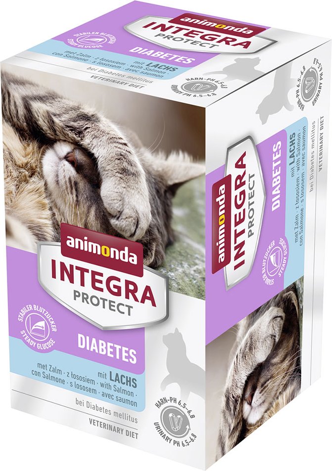 Sparpaket animonda Integra Protect Adult Diabetes Schale 24 x 100 g - mit Lachs