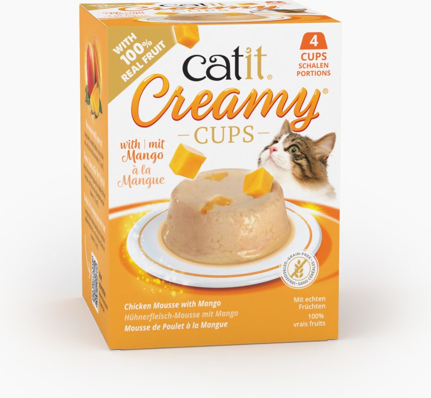 Catit Creamy Cups 4 x 25 g - Huhn mit Mango