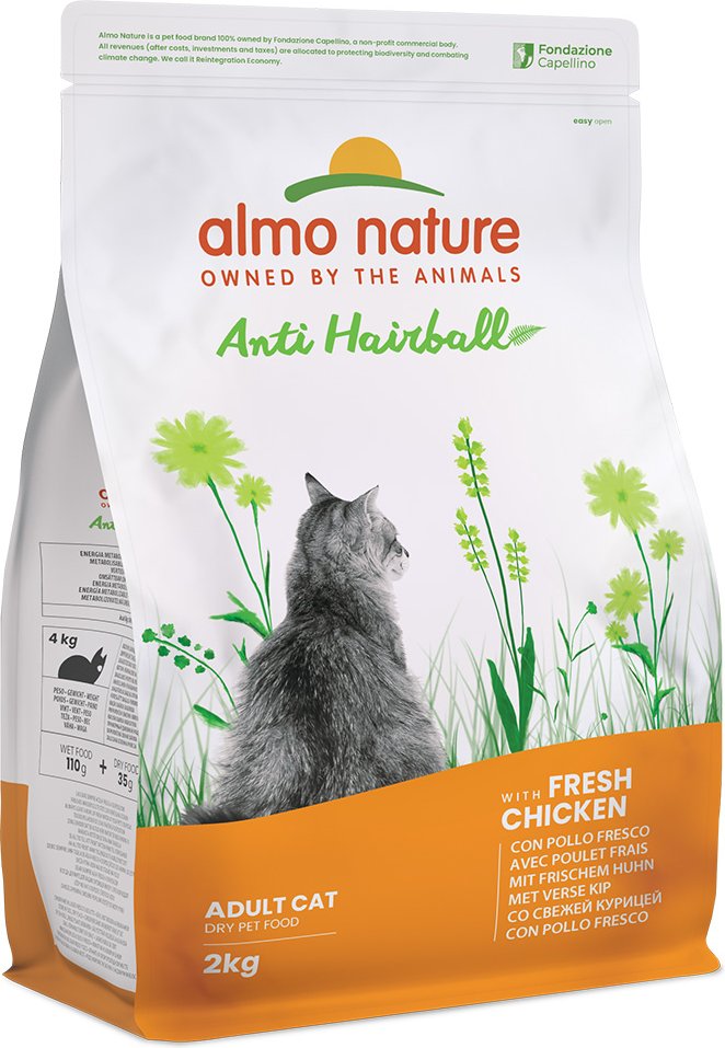 Sparpaket Almo Nature Holistic 2 x Großgebinde - Anti Hairball Huhn & Reis (2 x 2 kg)