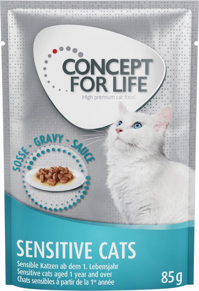 Concept for Life Sensitive Cats Nassfutter mit Huhn - in Soße - Sparpaket: 48 x 85 g