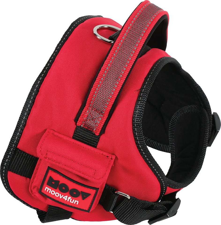 Thumbnail - Zolux Moov Comfort Verstellbares Hundegeschirr, rot - Größe S: 50 - 66 cm Brustumfang