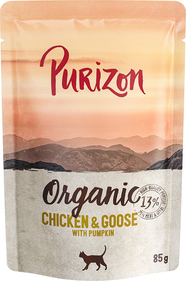 Sparpaket Purizon Organic 12 x 85 g - Huhn und Gans mit Kürbis
