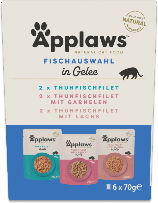 Applaws Cat Pouch in Jelly 6 x 70 g - Auswahl mit Fisch