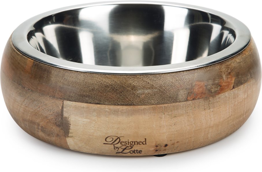 Designed by Lotte Holz- & Edelstahlnapf Mandira - 1300 ml, Ø 21 cm