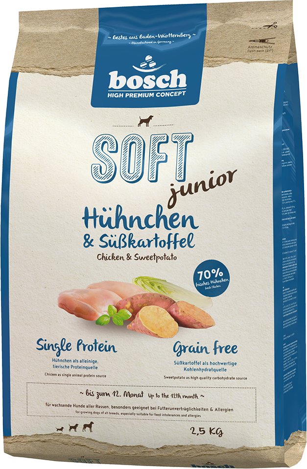 bosch Soft Junior Hühnchen & Süßkartoffel - 2,5 kg