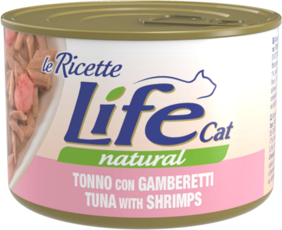 Life Cat "Le Ricette" 4 x 150 g - Thunfisch mit Garnelen