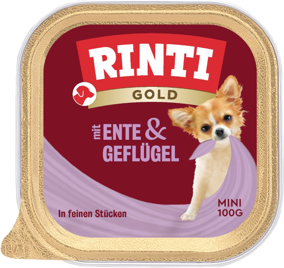 Sparpaket RINTI Gold Mini 24 x 100 g - Ente & Geflügel
