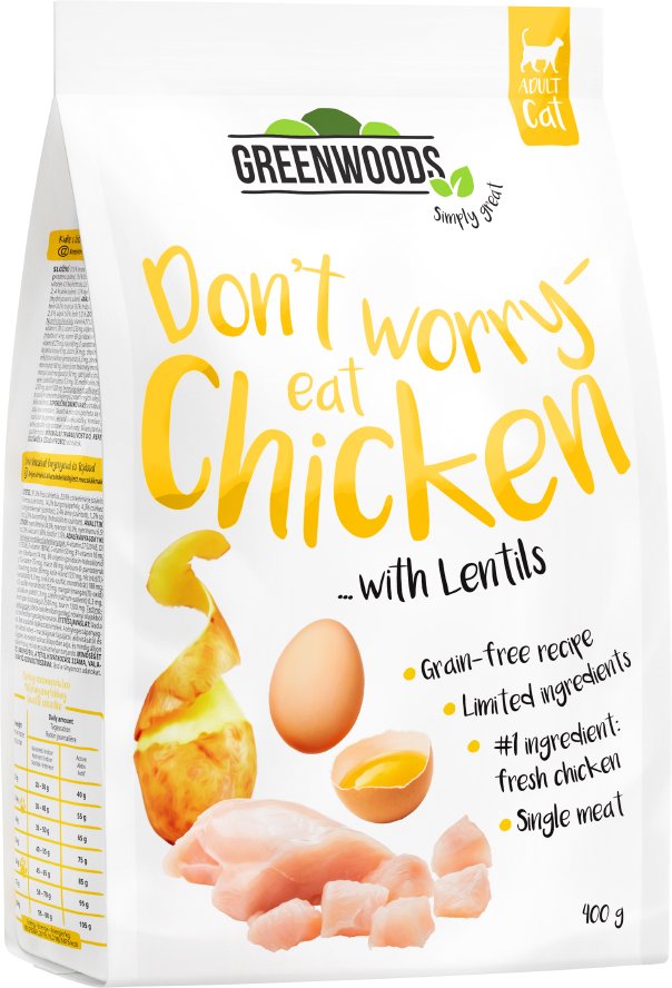 Greenwoods Huhn mit Linsen, Kartoffeln und Ei 400 g