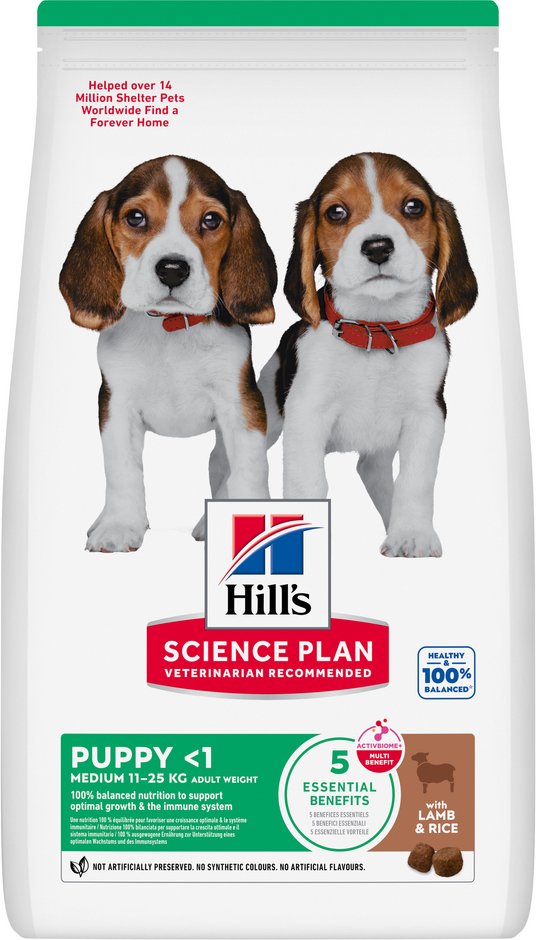 Sparpaket Hill's Science Plan 2 x Großgebinde - Puppy Medium Lamb & Rice (2 x 14 kg)