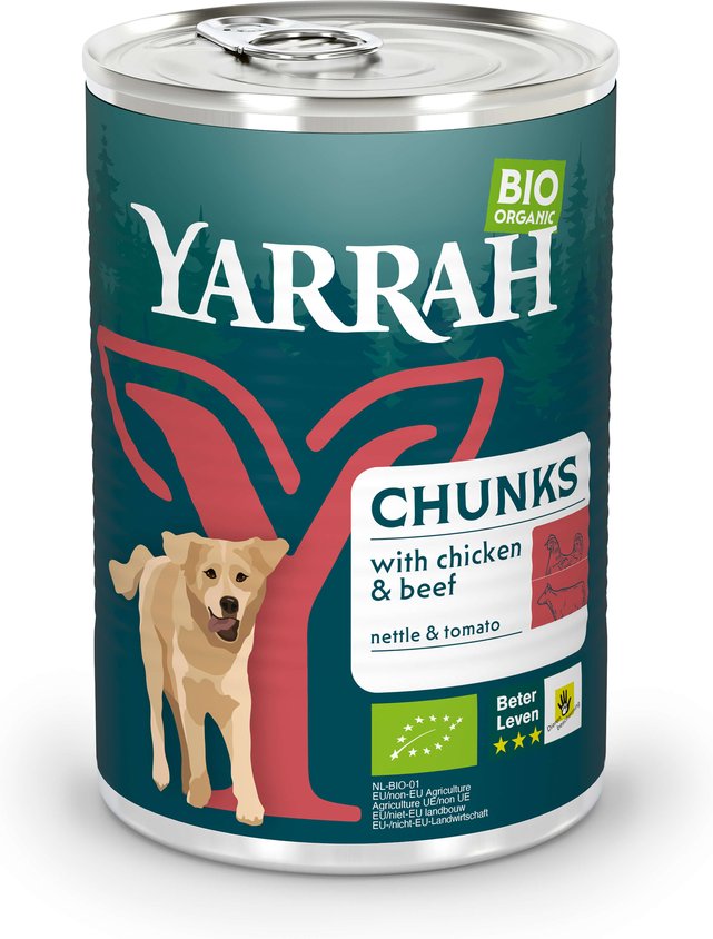 Thumbnail - Sparpaket Yarrah Bio - Bio-Rind mit Bio-Brennnesseln & Bio-Tomate 12 x 405 g