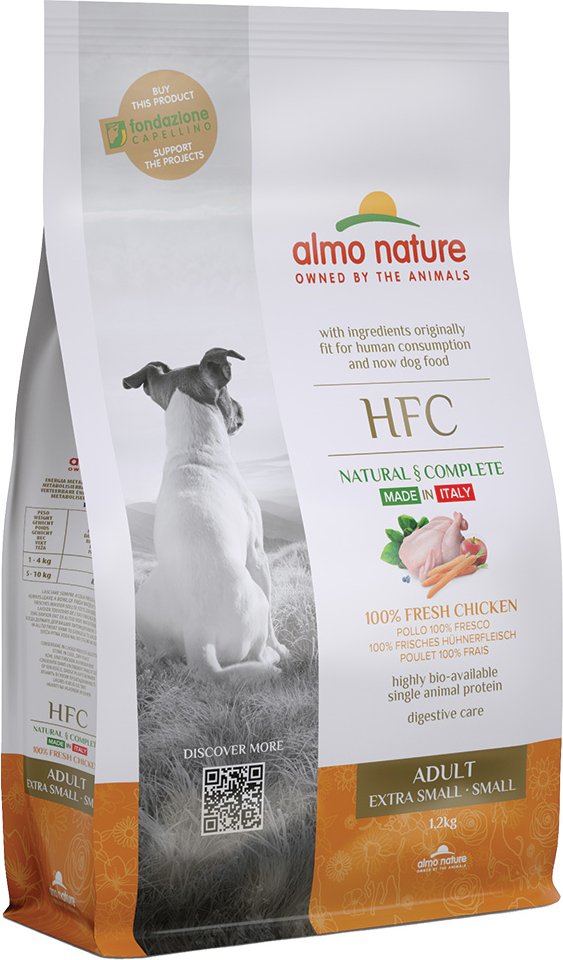 Almo Nature HFC Adult Hund XS-S Huhn - Sparpaket: 2 x 1,2 kg
