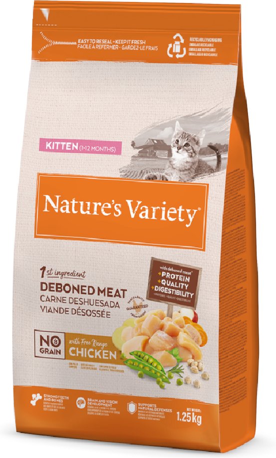 Nature's Variety No Grain Kitten Freilandhuhn - Sparpaket: 2 x 1,25 kg