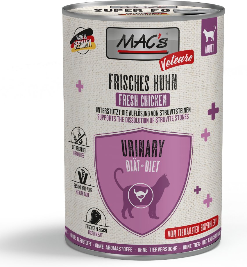 Sparpaket MAC's CAT Vetcare Urinary 24 x 400 g - frisches Huhn