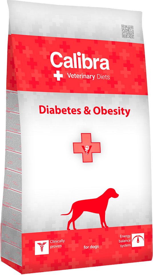 Calibra Veterinary Diet Dog Diabetes & Obesity Geflügel - Sparpaket: 2 x 12 kg